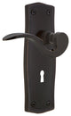 Prairie Plate With Keyhole Manor Lever, Timeless Bronze, Double Dummy, Non-Hand