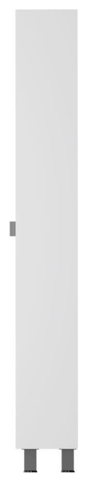 Pinion Mid-Century Modern Bathroom Cabinet, Gray Veneer