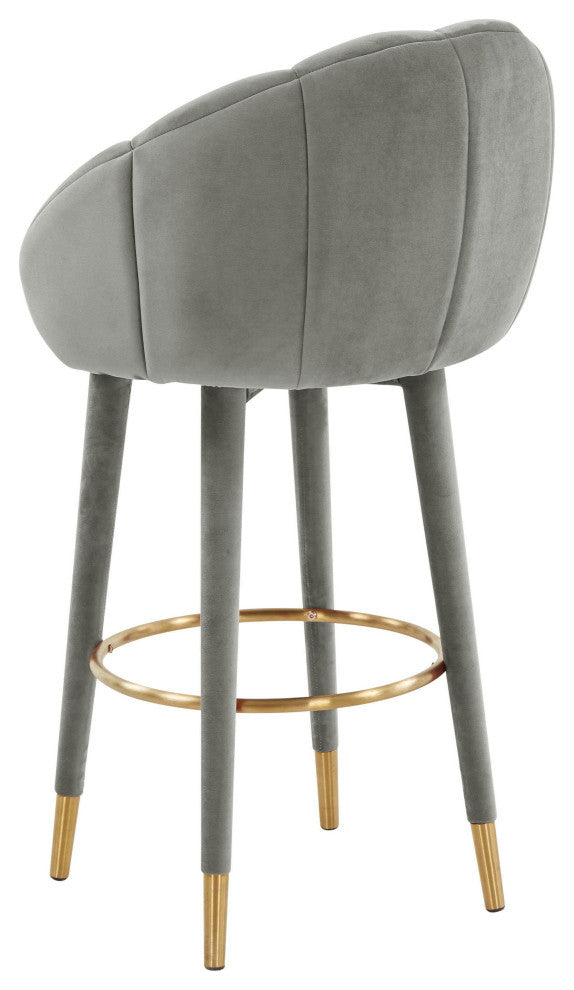 Myla Light Grey Swivel Bar Stool