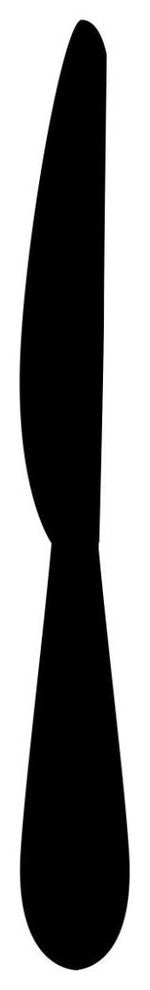"Mealtime: Black on White - Knife" Digital Paper Print by BG.Studio, 26"x74"