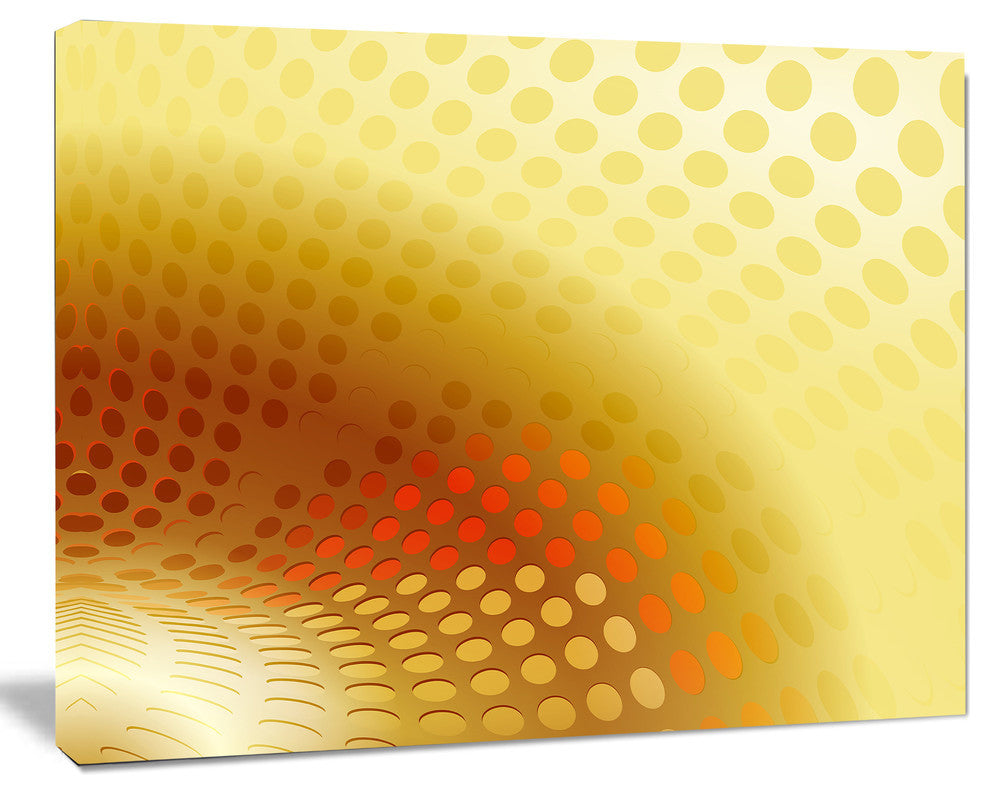 Golden Fractal Abstract Pattern, Large Abstract Canvas Artwork, 40"x30"
