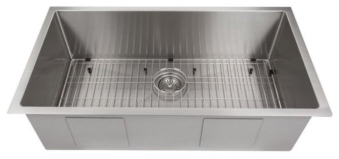 ZLINE Undermount Single Bowl Sink in Stainless Steel with Bottom Grid