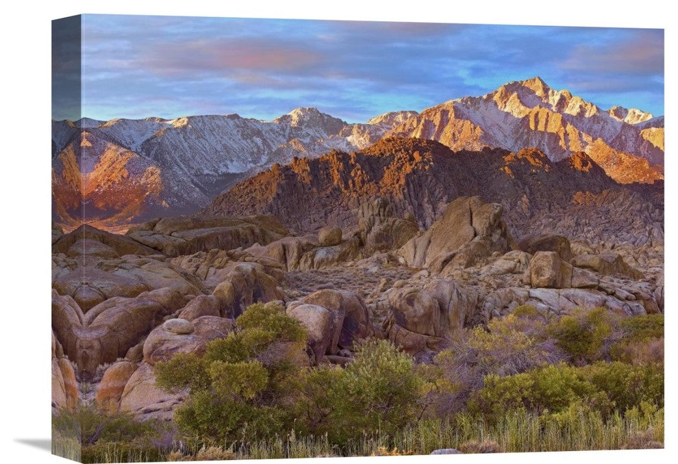 "Sun Illuminating The Alabama Hills, California" Artwork, 16" x 12"