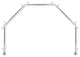 Fabritio 13/16" 5-Sided Bay Window Curtain Rod, Satin Nickel