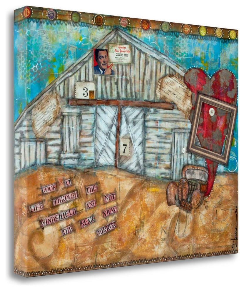 "Look At Life" By Denise Braun,Ready to Hang Giclee Print on Gallery Wrap Canvas