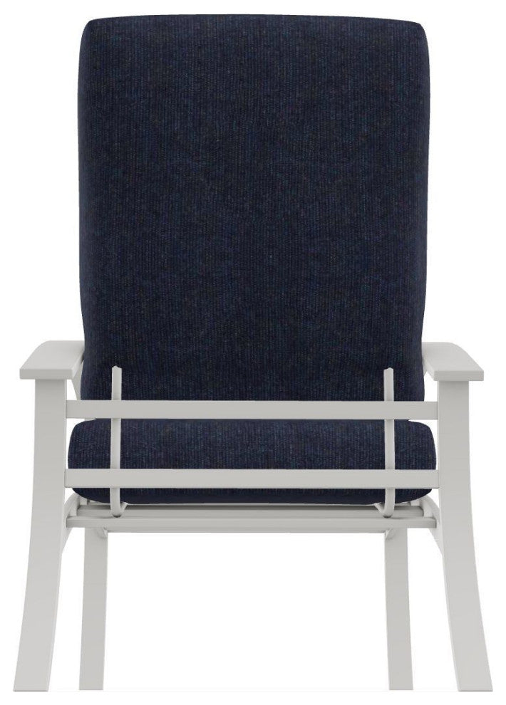 Belle Isle Cushion Deep Seating Outdoor Armchair, Indigo/Snow