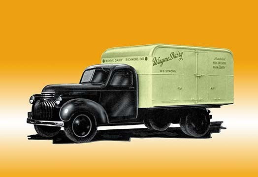 Wayne Dairy Truck- Gallery Wrapped Canvas Art 28" x 42"