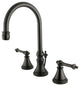Kingston Brass Templeton Widespread Bathroom Faucet With Brass Pop-Up, Oil Rubbe