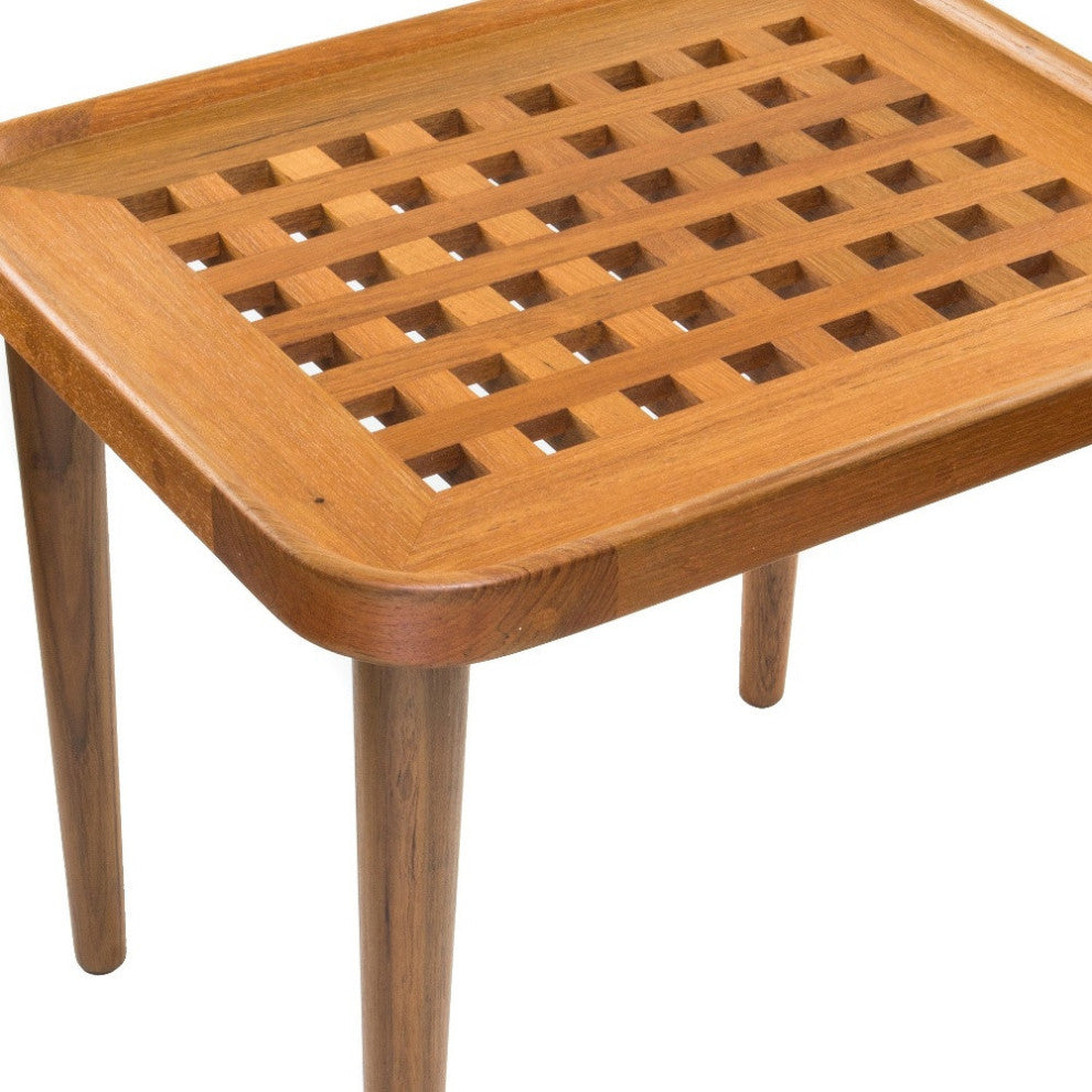 18 Brown Solid Wood Rectangular End Table