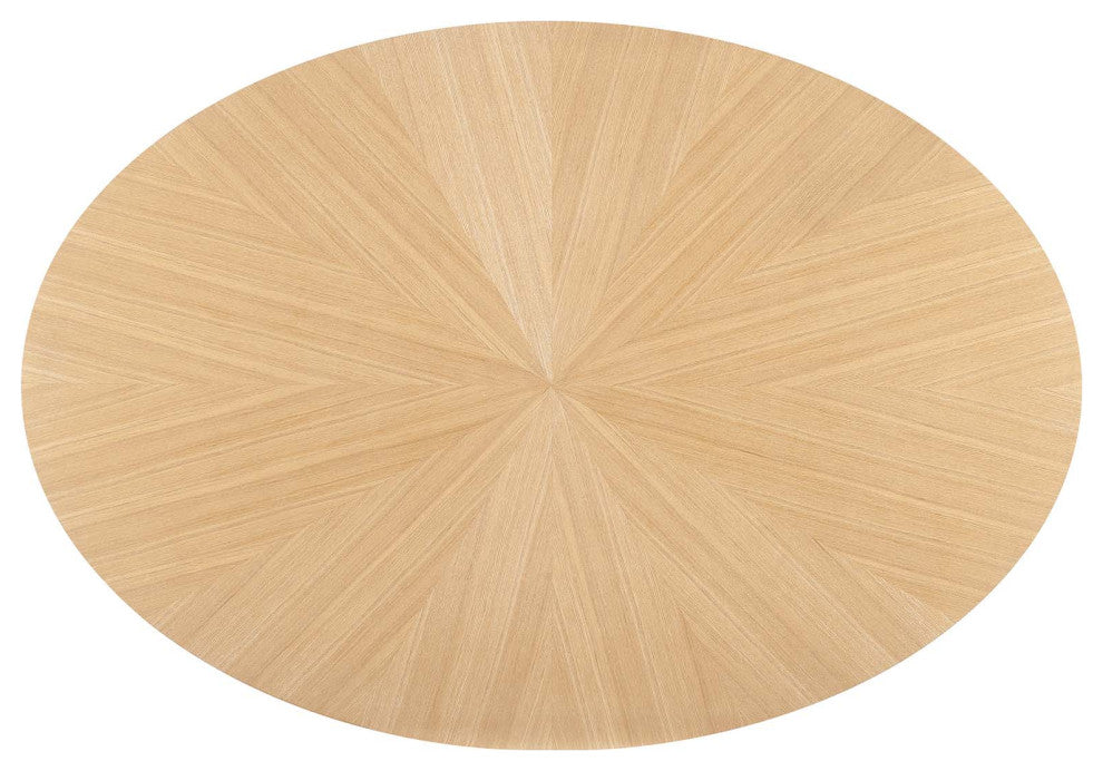 Crossroads 63" Oval Wood Dining Table - Oak