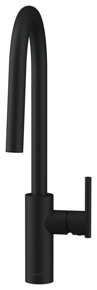 Parma Cafe Pull-Down Kitchen Faucet w/ SnapBack Retraction, Satin Black
