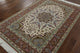 Hand Knotted Wool and Silk Authentic Signed Persian Isfahan Rug, 5'x8'