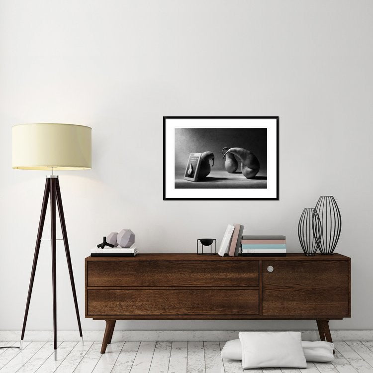"What Are You Reading, Son?" Framed Digital Print by Victoria Ivanova, 38x27"