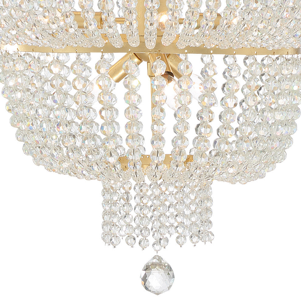 Crystorama 610-GA, 8-Light Chandelier, Antique Gold
