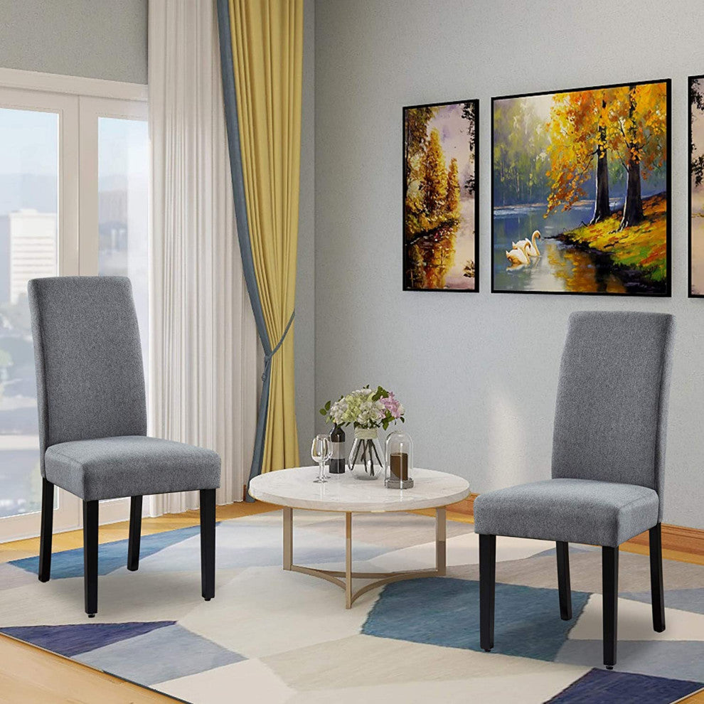 Rochefort Synthetic Leather Armless Set of 2-Pieces Dining Room Accent Chair, Gr