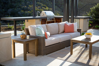Coronado Spectrum Carbon Plush Weather Resistant Outdoor Sofa