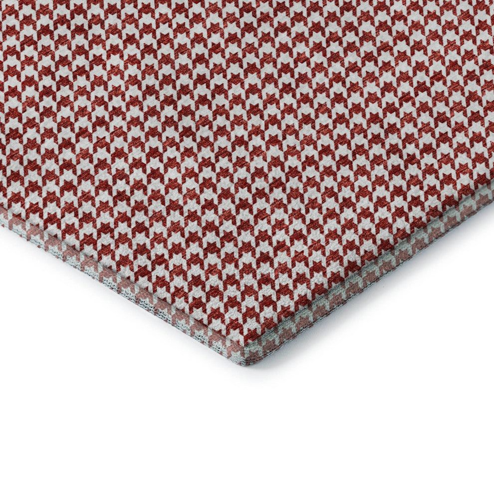 Addison Premium Washable Mayfield AMF137 Red 10'' x 14'' Rug
