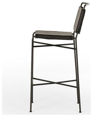 Wharton Stool-Distressed Black-Bar