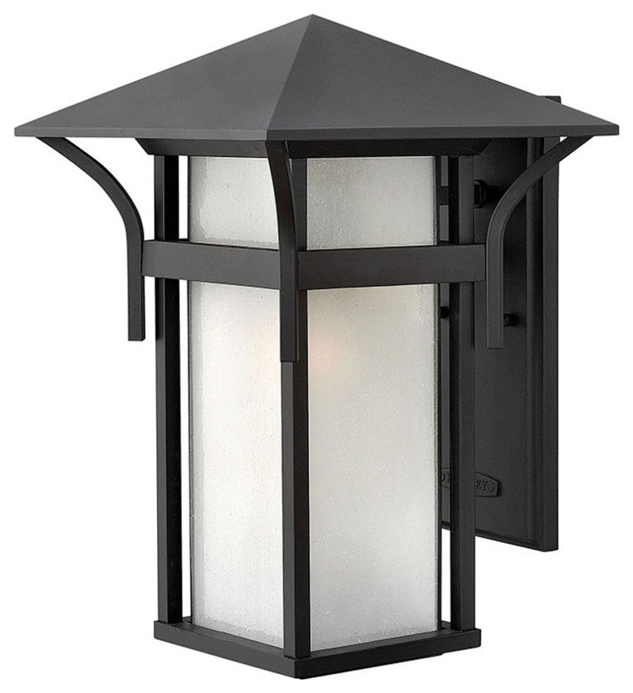Hinkley Harbor Medium Outdoor Wall Mount Lantern, Satin Black