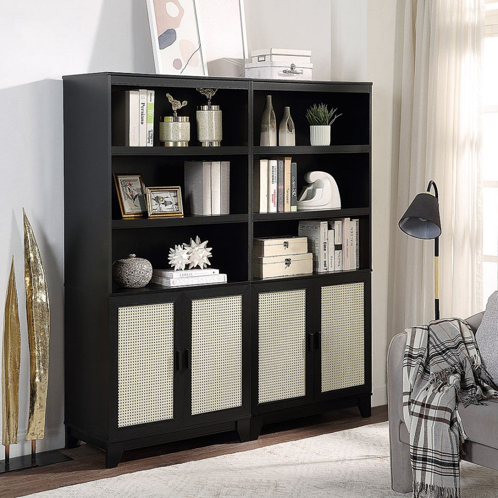 Manhattan Comfort Sheridan Bookcase Cabinet, Set of 2