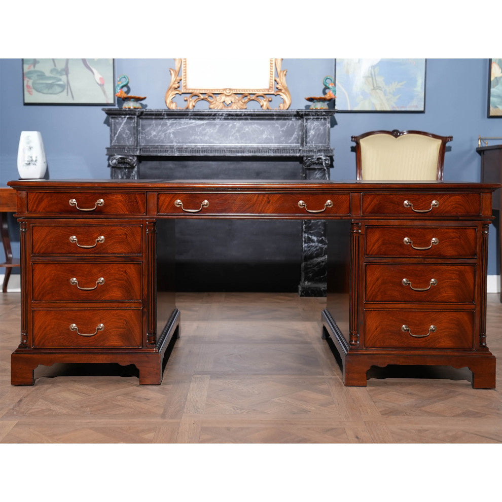 Large Mahogany Executive Desk