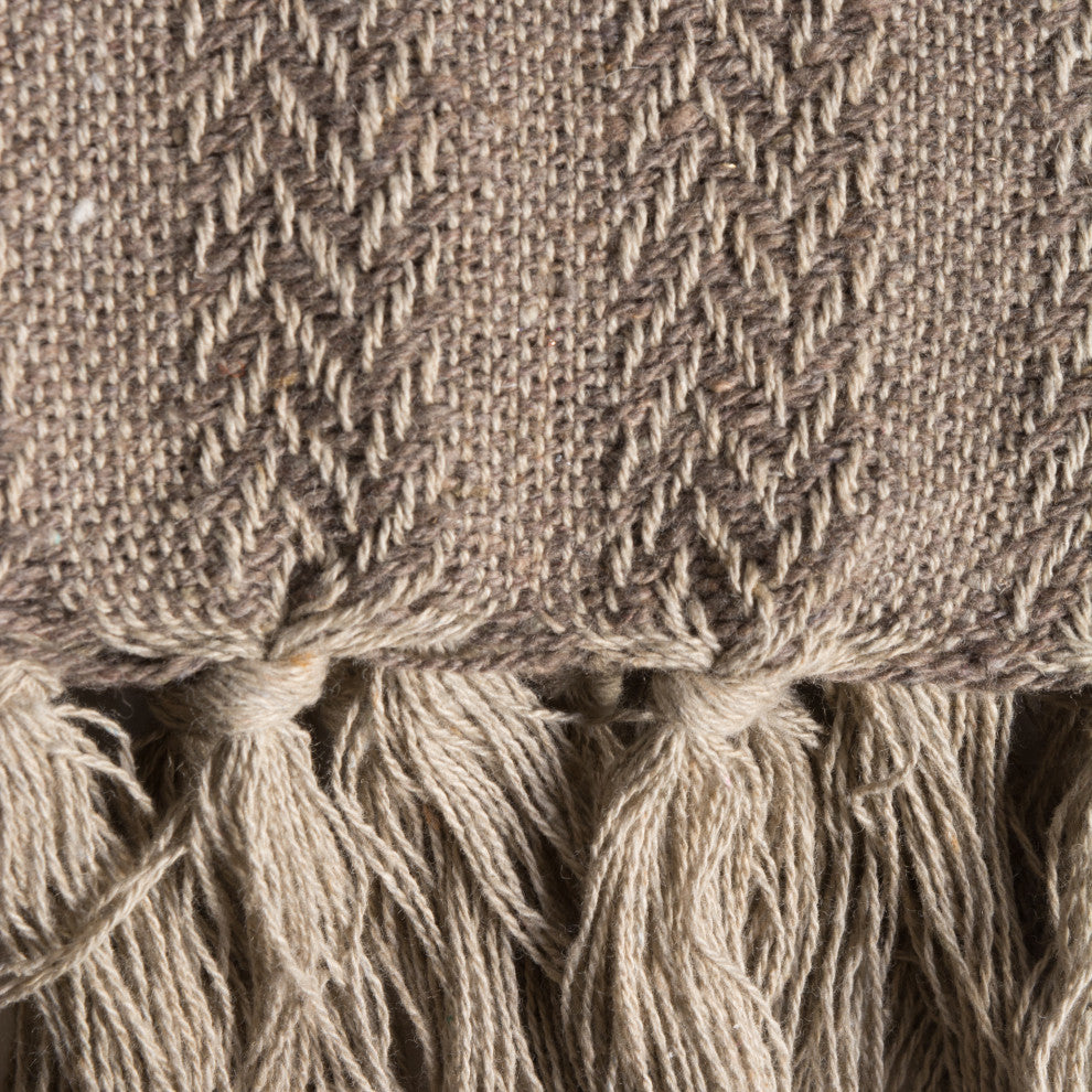 Stone Tonal Textured Throw