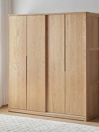 Oak Solid Wood Wardrobe Sliding Door