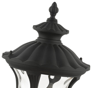 Textured Black Traditional, Victorian, Sculptural, Outdoor Post Top Lantern