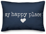My Happy Place Outdoor Lumbar Pillow