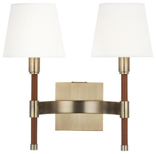 Generation Lighting, LW1022TWB, Double Sconce, Time Worn Brass