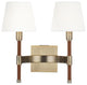 Generation Lighting, LW1022TWB, Double Sconce, Time Worn Brass