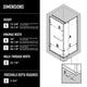 VIGO Pacifica 48"D x 36"W x 79"H Frameless Hinged Shower Enclosure, Chrome, Left Base