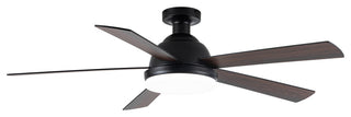 52-inch Modern Wood Black LED Ceiling Fan with Remote