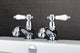 Kingston Brass Basin Faucet With Cross Handle, Polished Chrome