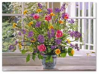 David Lloyd Glover 'Windowsill Bouquet' Canvas Art, 24"x18"