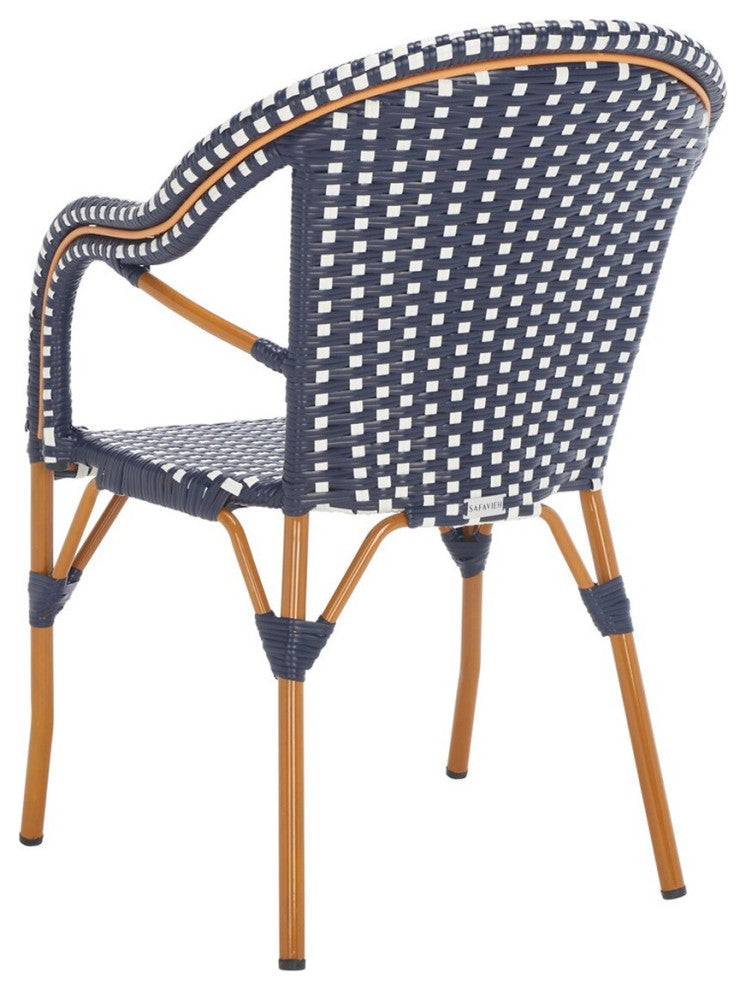 Safavieh Outdoor California Armchair, Navy/White
