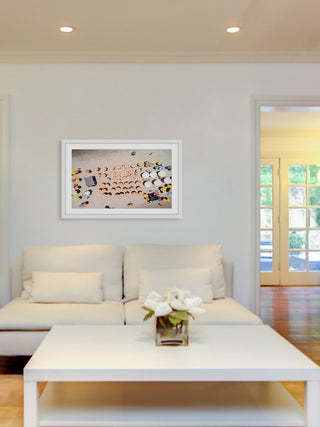 "Multicolored Umbrellas" Framed Painting Print