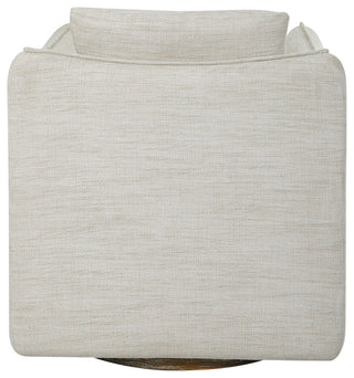 Uttermost 23729 Corben White Swivel Armchair