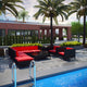 Modern Urban Outdoor Patio Rattan and Wicker Jolla 9-Piece SetSectional Set Red