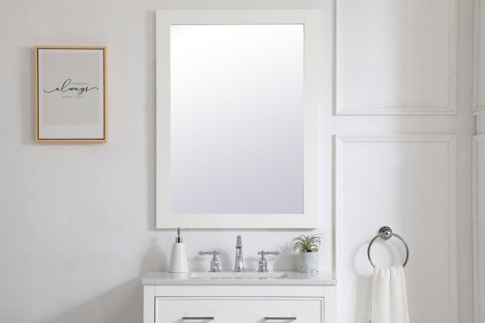 Anderson Rectangle Vanity Mirror 27", White
