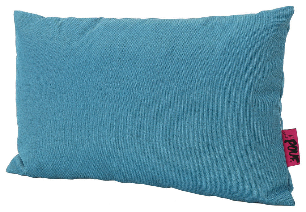 GDF Studio Coronado Outdoor Water Resistant Rectangular Throw Pillow, Teal, Set