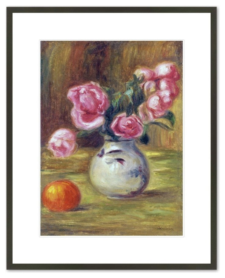 Vase De Roses Et Orange