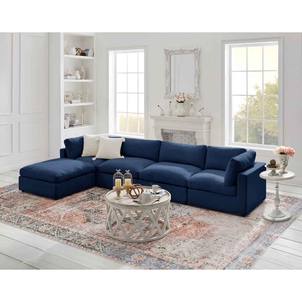 Rustic Manor Aranza Sofas Upholstered, Linen, Navy