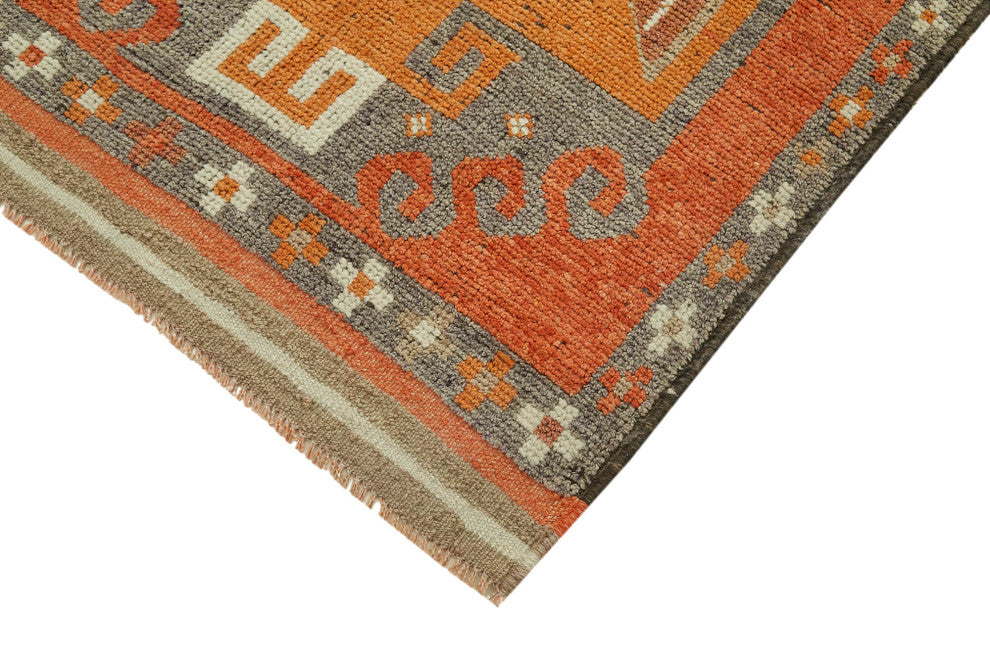 Rug N Carpet - Handmade Anatolian 3' 7" x 11' 5" Antique Runner Rug