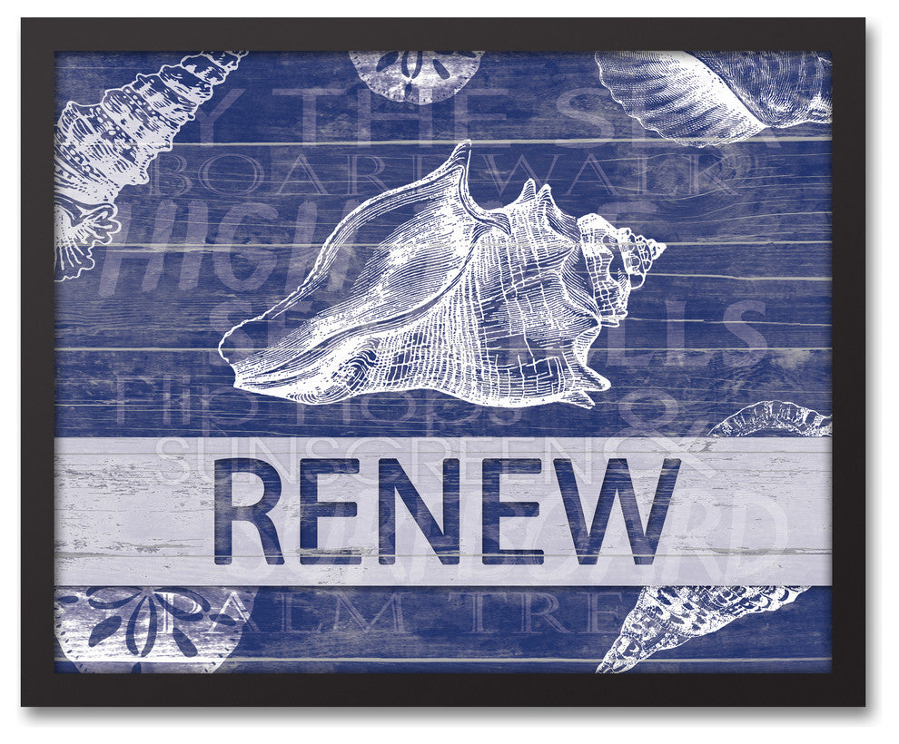 Renew Shell 16x20 Black Framed Canvas