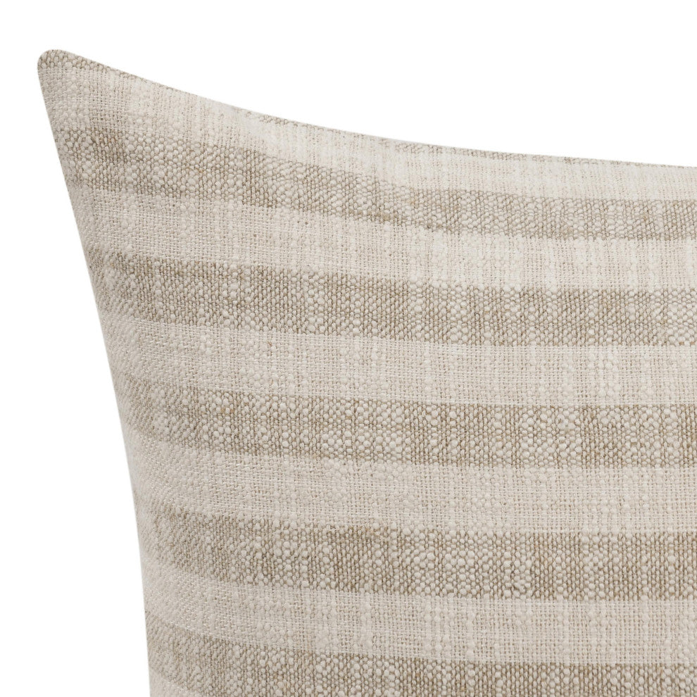 Linna Linen Blend Fabric Throw Pillow by Kosas Home, Beige, 24x24