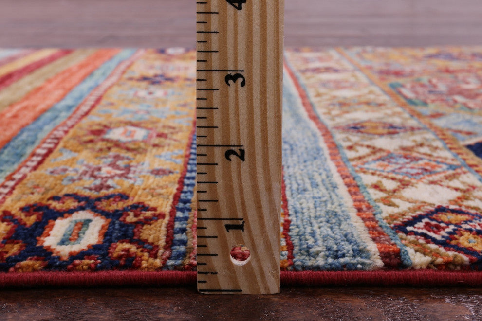 2' 4" X 8' 2" Khorjin Super Kazak Hand Knotted Wool Runner Rug Q10847