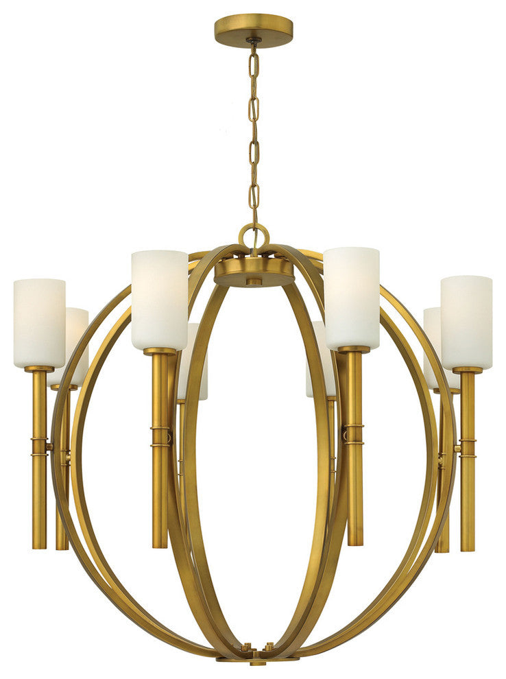 Margeaux Vintage Brass 8 Light Large Orb