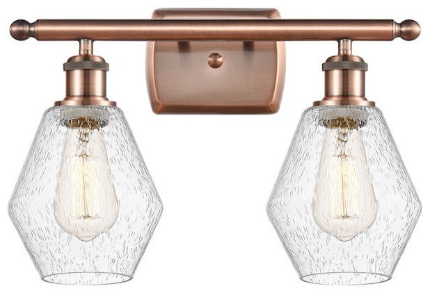Innovations 516-2W-AC-G654-6 2-Light Bath Vanity Light, Antique Copper