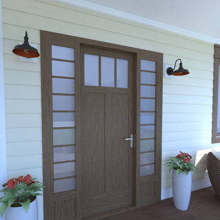 Dorado Outdoor 9" Wall Sconce, Dark Bronze Inner Light Gold